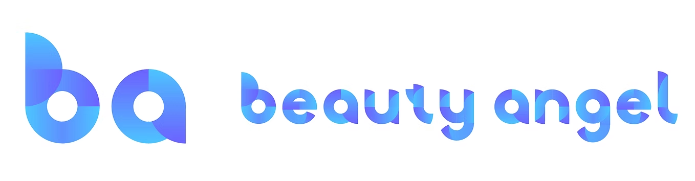 Direction 01 lockup — ba monogram and beauty angel wordmark